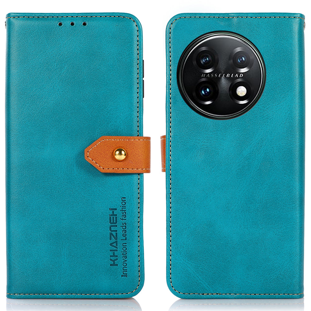 KHAZNEH For OnePlus 11 5G Cowhide Texture PU Leather Phone Case Gold Buckle Stand Wallet Flip Protective Cover KHAZNEH For OnePlus 11 5G Cowhide Texture PU Leather Phone Case Gold Buckle Stand Wallet Flip Protective Cover